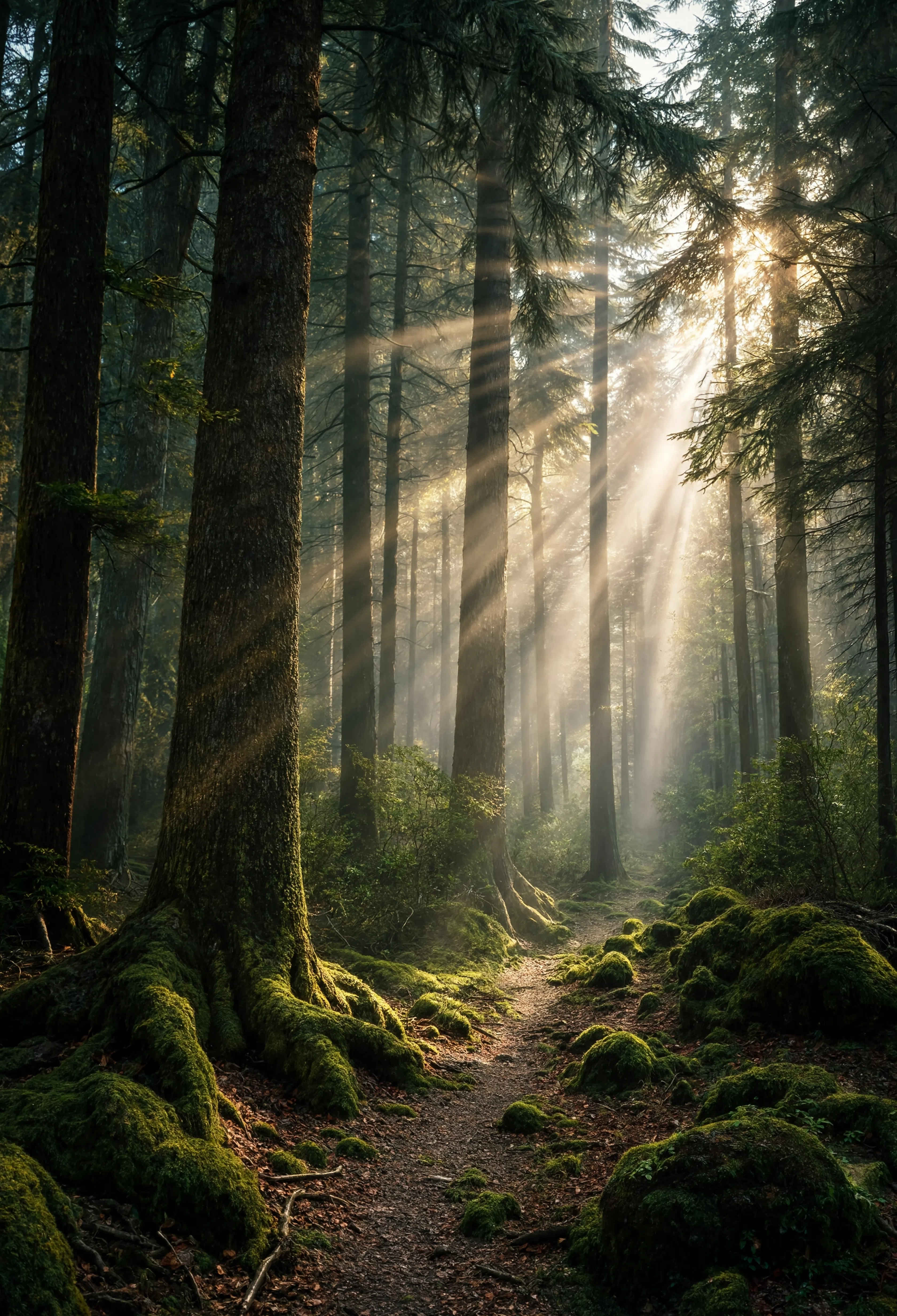 Schwarzwald – dichter Nadelwald im Morgenlicht Deutschlands